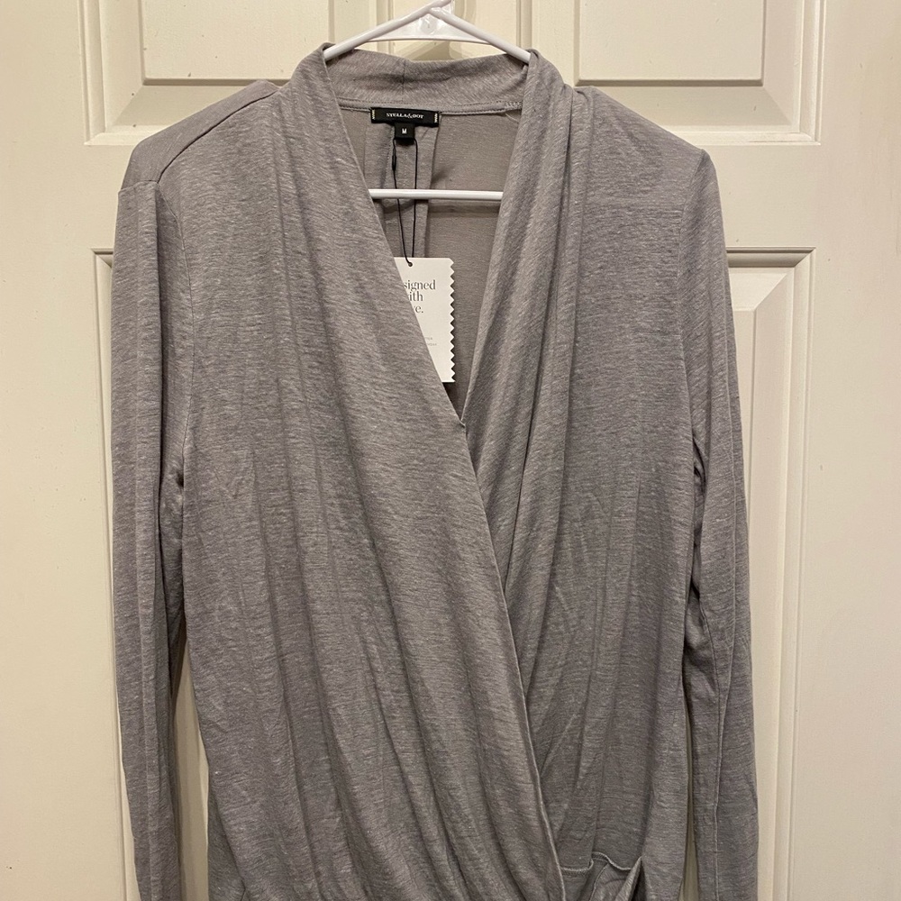 Stella and Dot Erica Top in Gray NWT